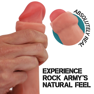 Dildo in Silicone Realistico con Ventosa - Collezione Rock Army
